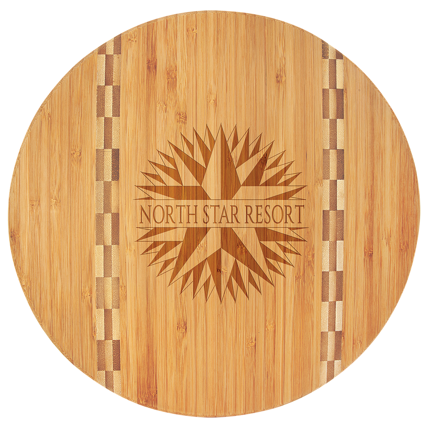 Engraved Bamboo Cutting Board with Inlay - Customizable