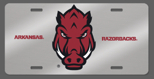 Razorbacks front license plate