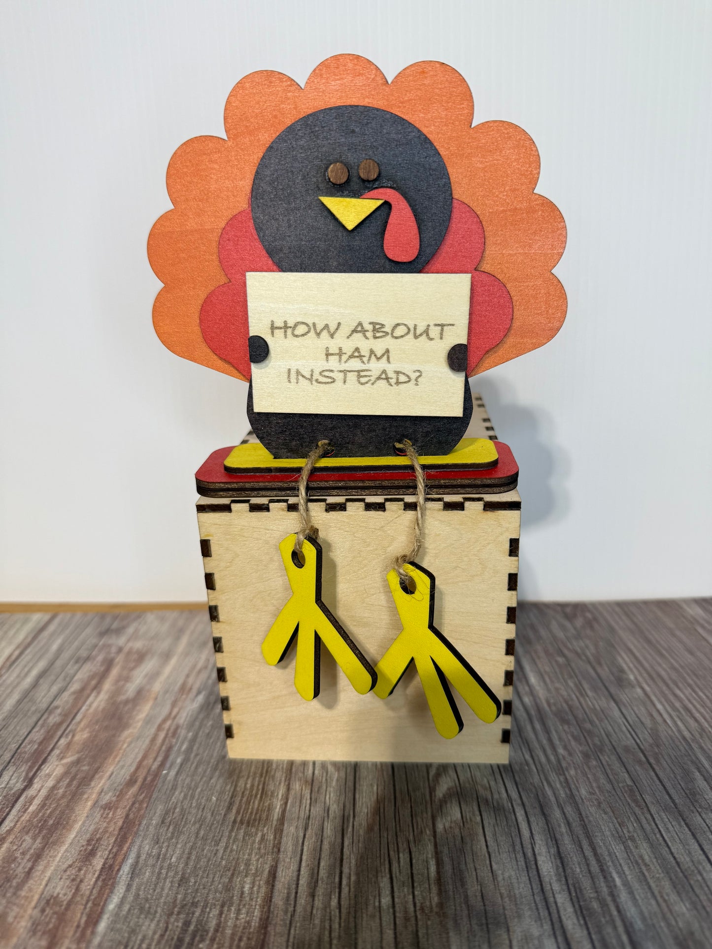 Sitting turkey whimsical decor