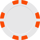 Neon Orange 8 Stripe poker chip