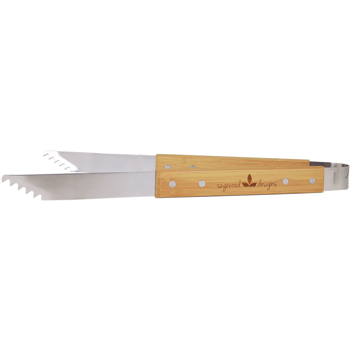 14″ Bamboo BBQ Tongs
