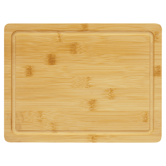 Bamboo Cutting Board with Drip Ring - Customizable