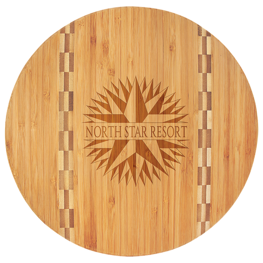Engraved Bamboo Cutting Board with Inlay - Customizable