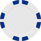Blue 8 Stripe poker chip
