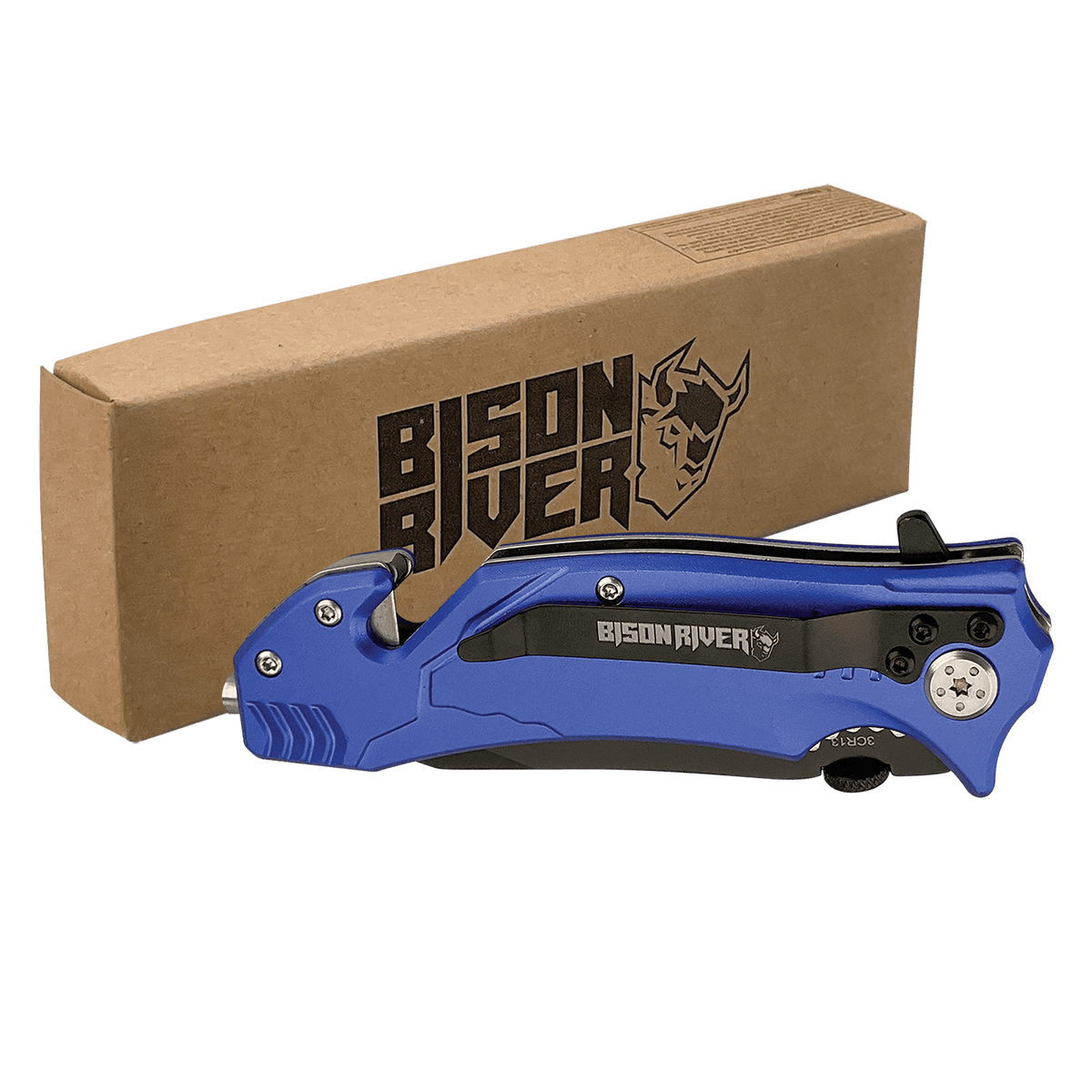 Bison River 4 1/2" Blue Rescue Knife