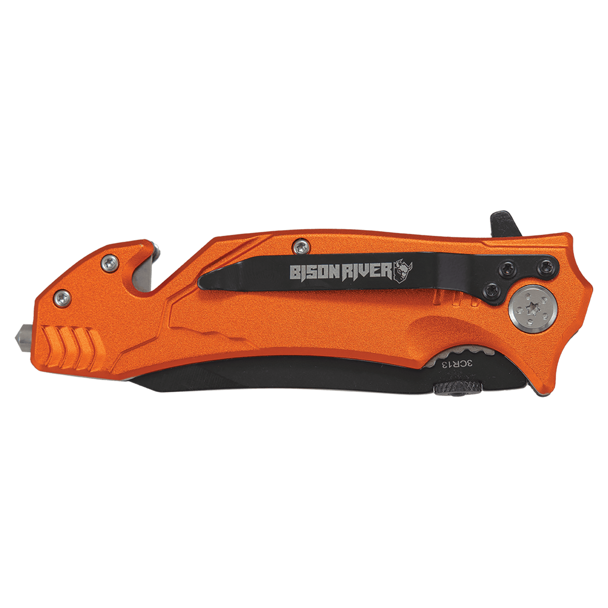 Bison River 4 1/2" Orange Rescue Knife