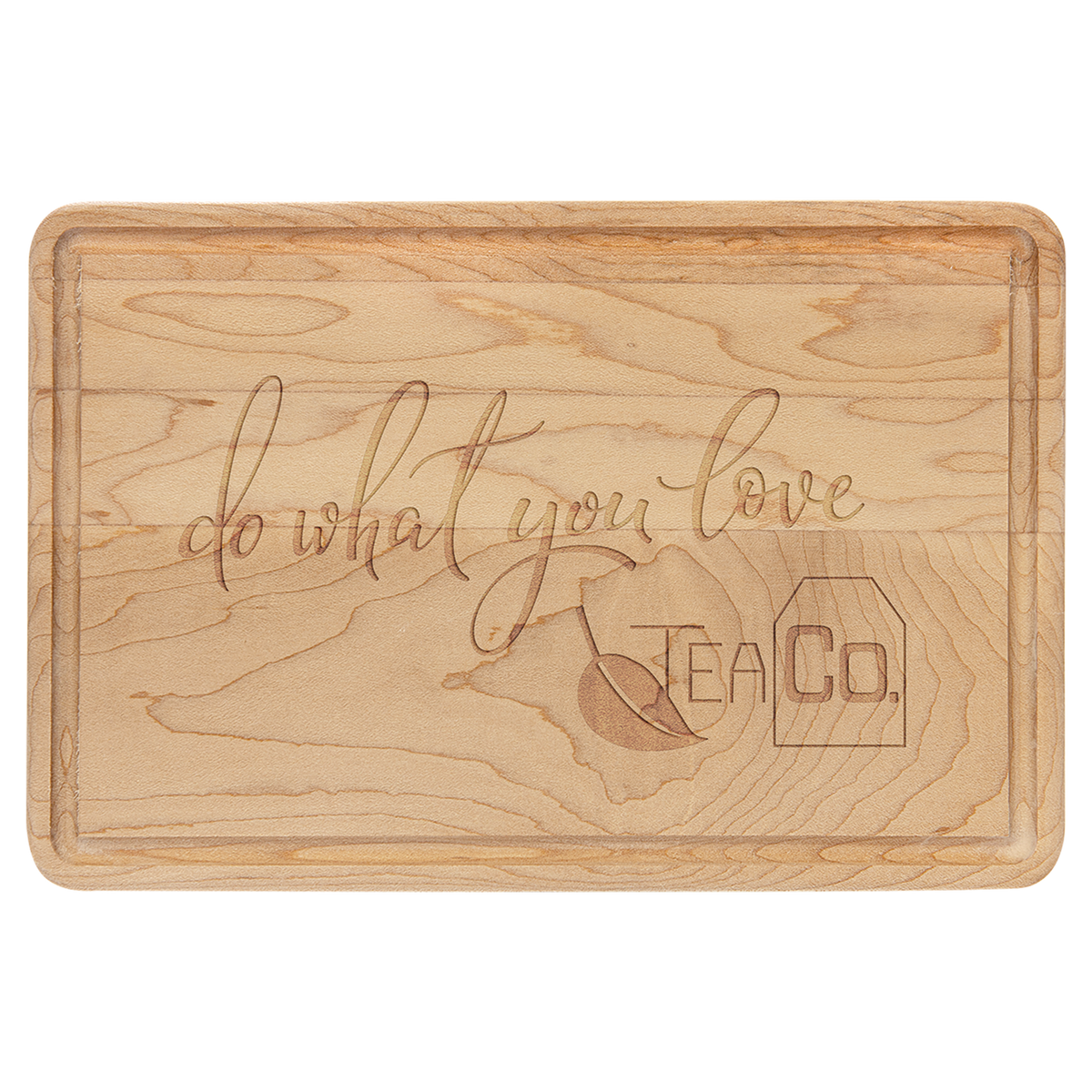9" x 6" Maple cutting board with drip ring