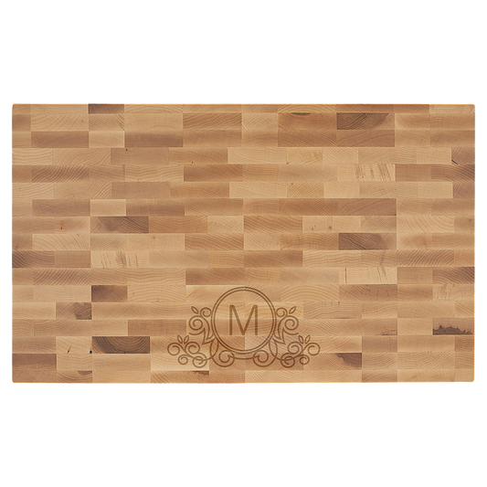 22" x 13" x 1 1/2" Maple Butcher Block Cutting Board