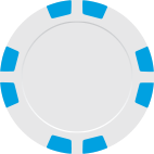 Medium Blue 8 Stripe poker chip