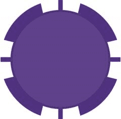 Purple Reverse Stripe poker chip