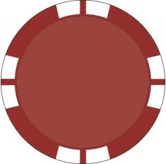 Red Reverse Stripe poker chip