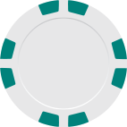 Teal 8 Stripe poker chip
