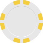 Yellow 8 Stripe poker chip